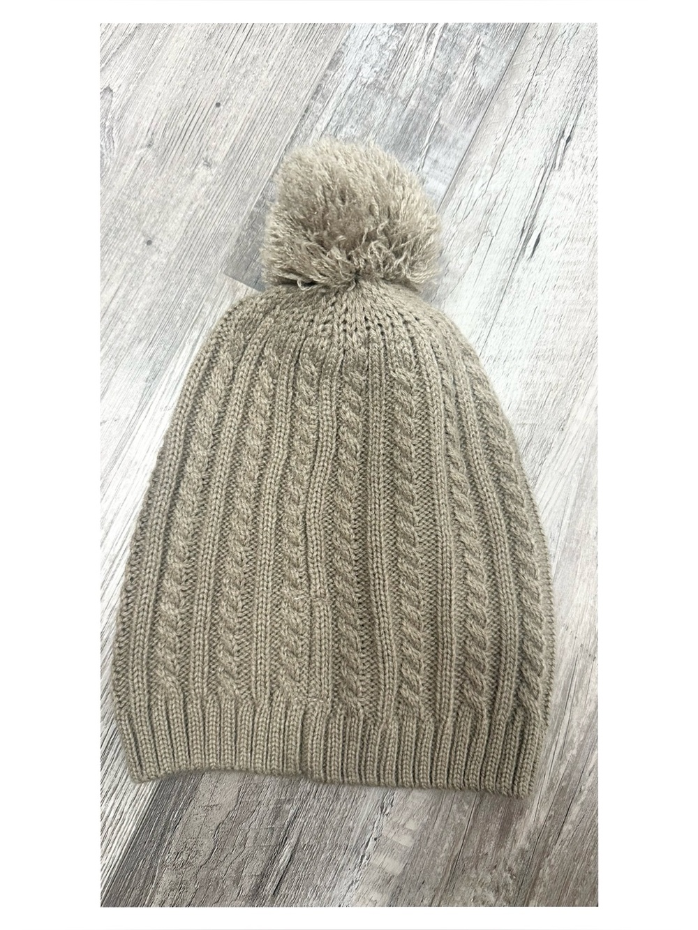 New York & Company Kids Cable Knit Pom-Pom Beanie -